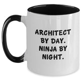 Architect Gifts from Friends, Two Tone Coffee Mug for Men, Inspirational Quote, Graduation Unique Gifts - Main